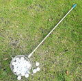 Metallic coloured 304 stainless steel golf ball picker, 47 cm long.