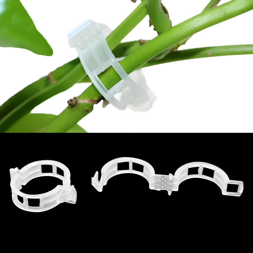 Plastic grafting clips for tomato plant support in random colours, 50-piece gardening supplies set