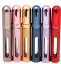 12ml aluminium portable perfume bottle with glass liner in six colour options