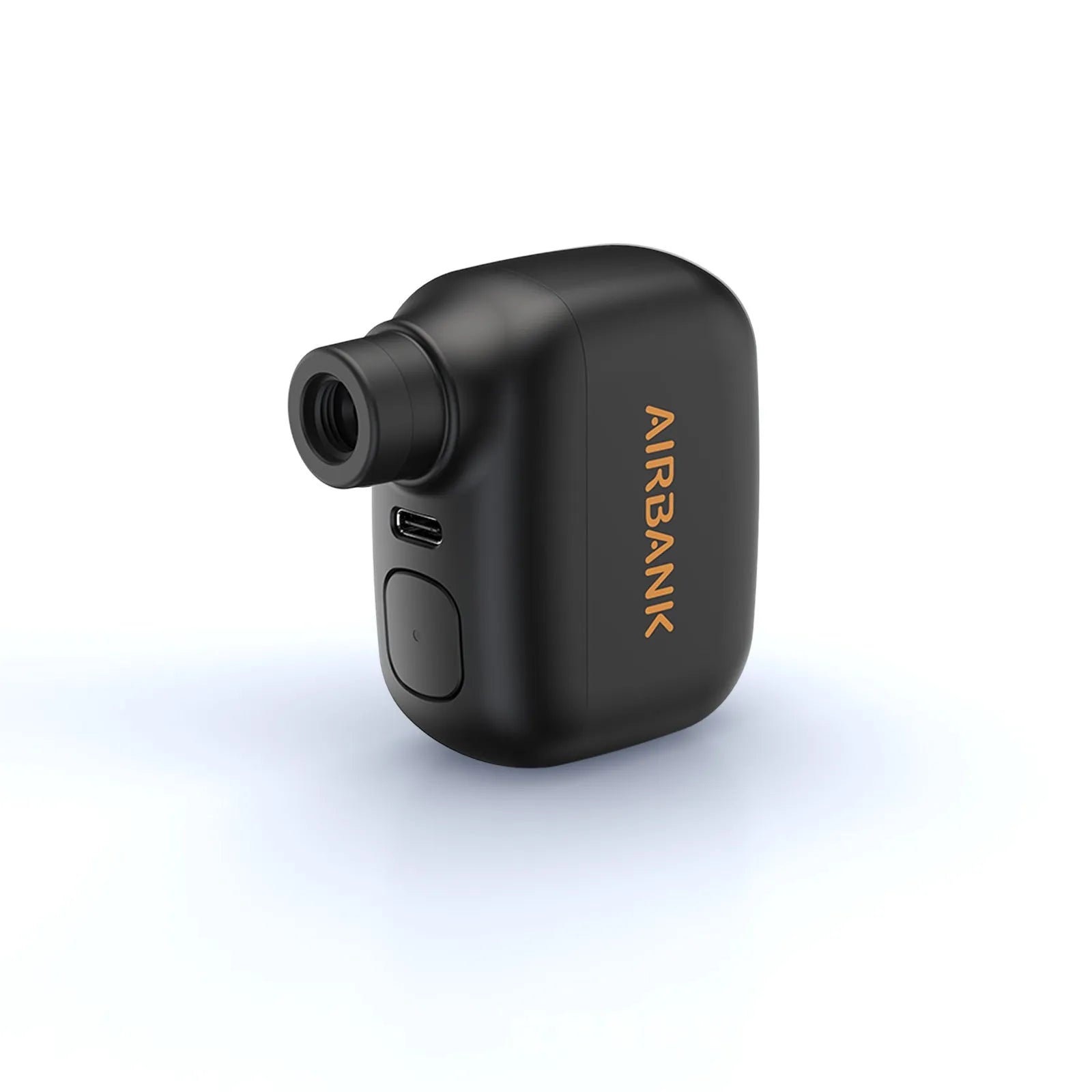 Black AS100 electric bicycle tyre inflator with USB cable and waterproof bag
