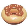 TPR donut dog toy with sound features for molar teeth cleaning in pink, yellow or chocolate colours