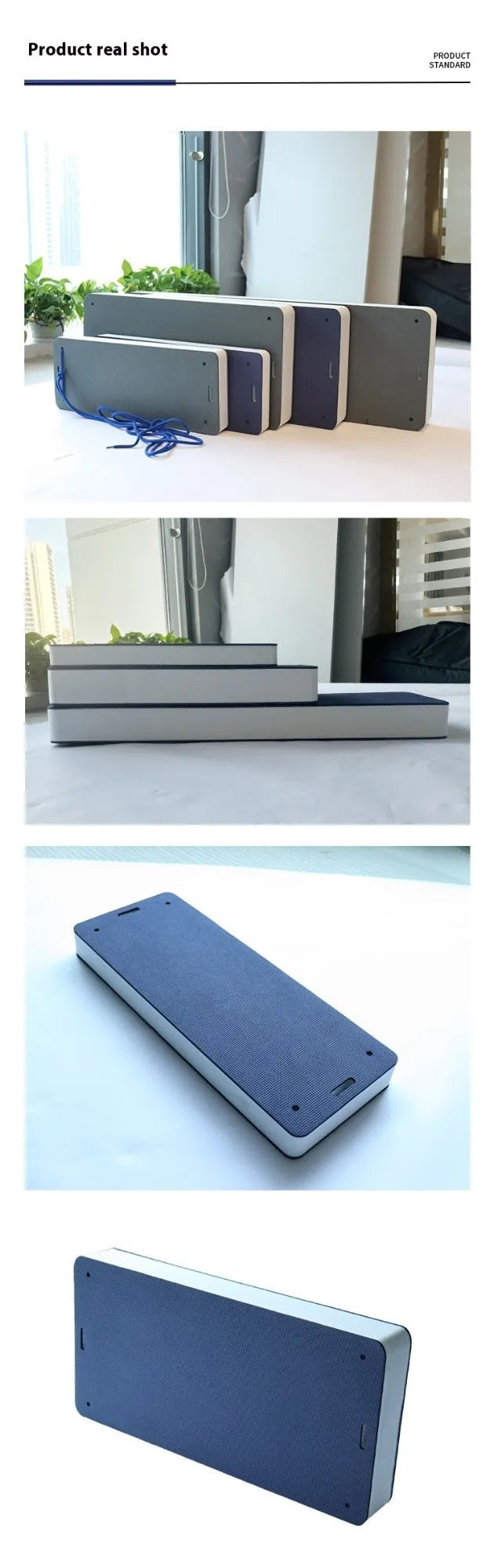 Blue EVA foam boat fender showing thickened rectangular design for marine anti-collision protection