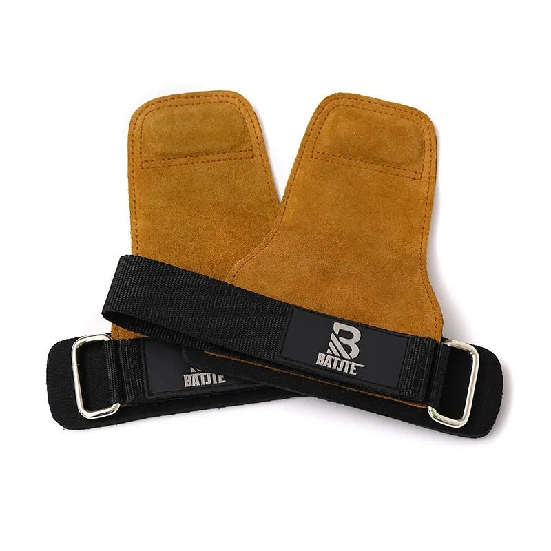 Brown fitness wrist protectors for horizontal bar exercises and sports protection