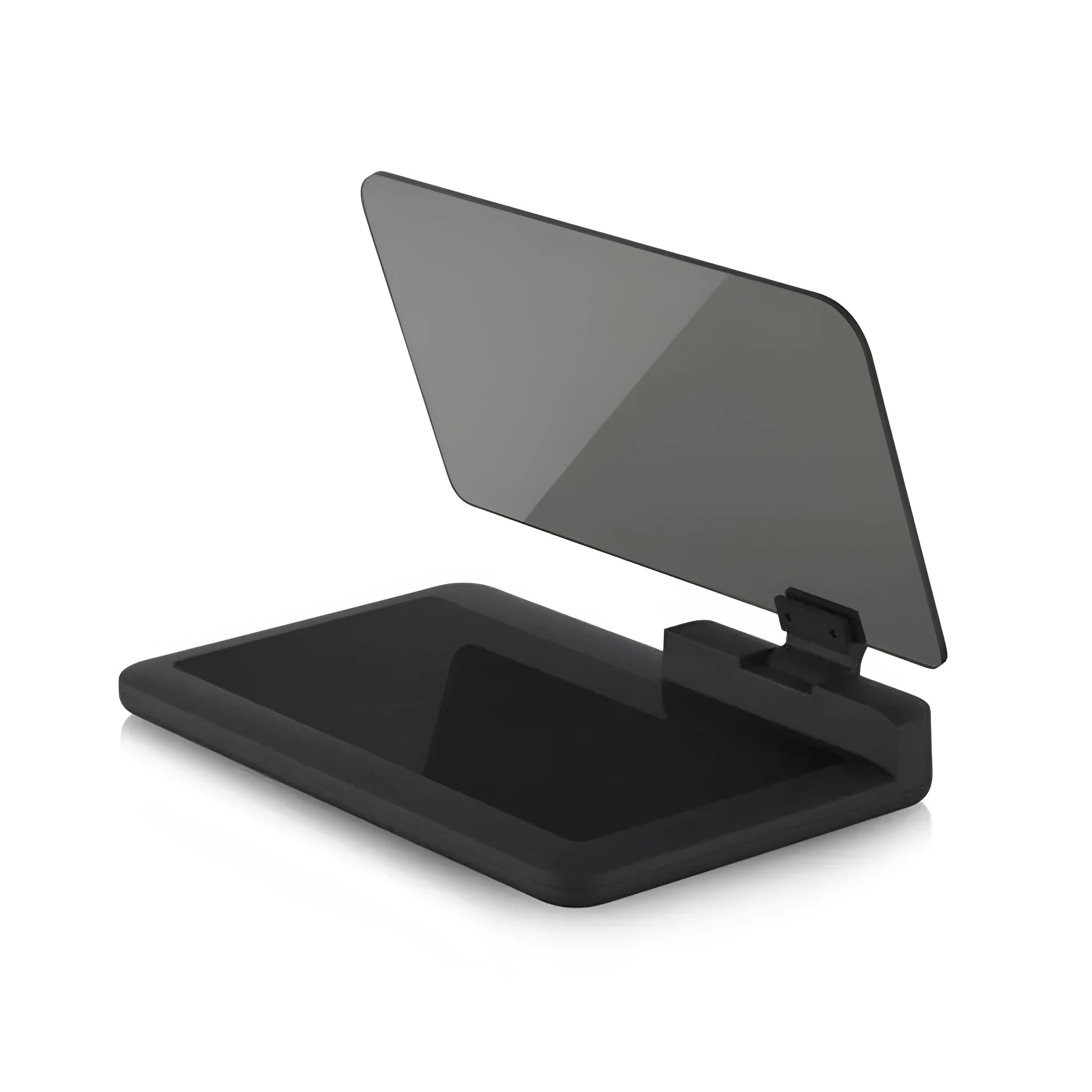 Car windscreen navigation display smartphone holder with organic glass panel and reflection film kit