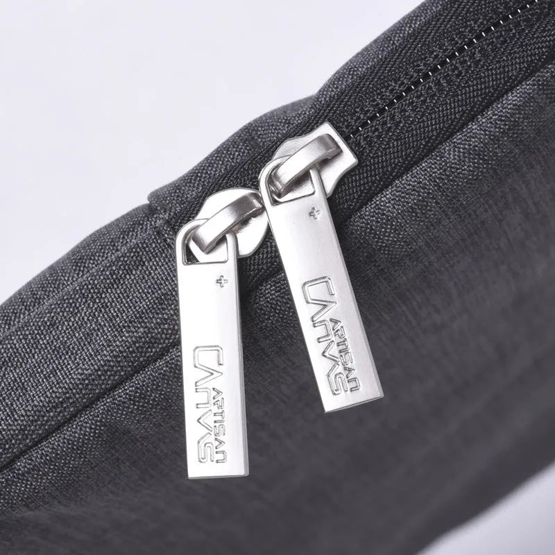 15-inch computer liner bag in dark grey, high-grade new polyester fabric, water repellent, slim 3cm profile for laptop protection