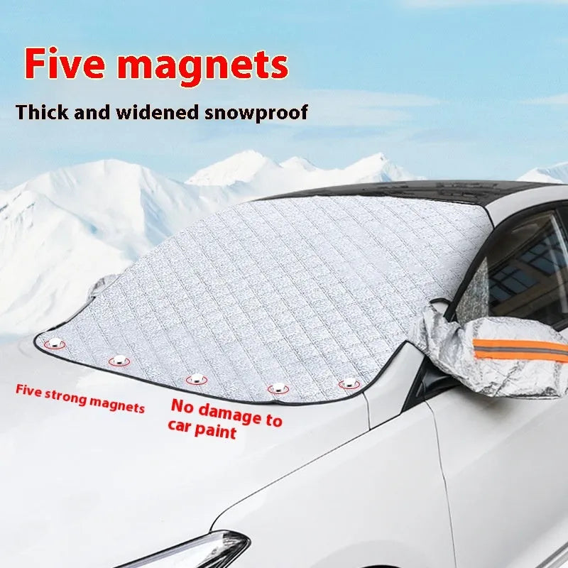 SUV car cover with aluminium foil material and reflective edge stripes
