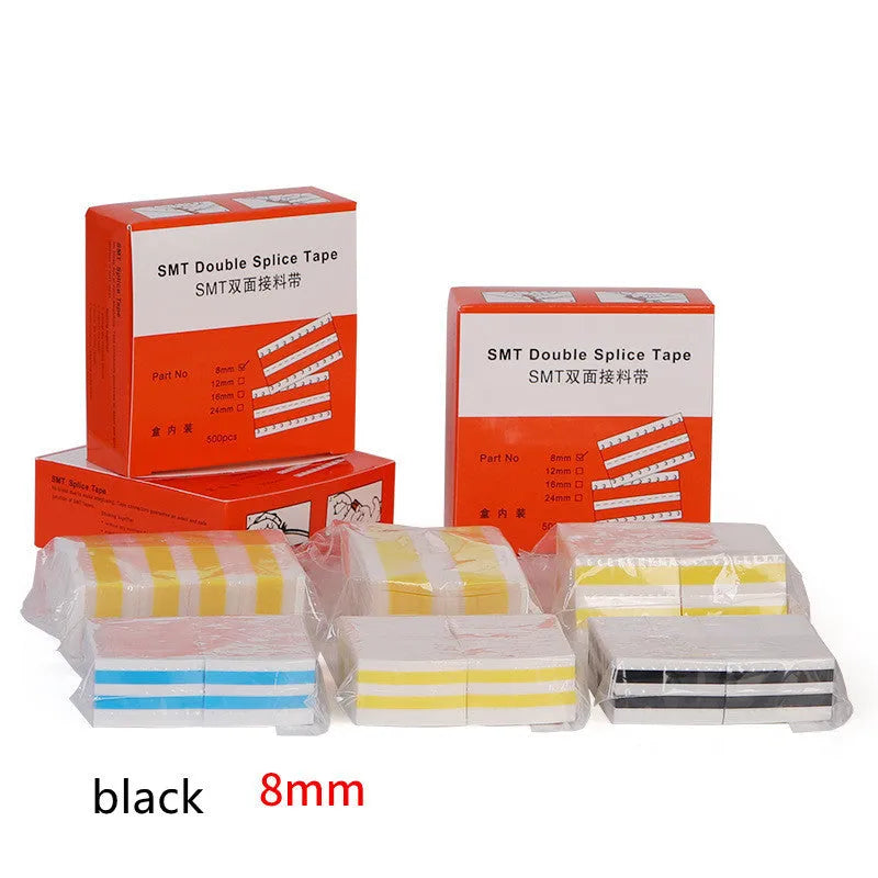 Yellow double-sided SMT splicing tape rolls in 8mm width for pick and place machines