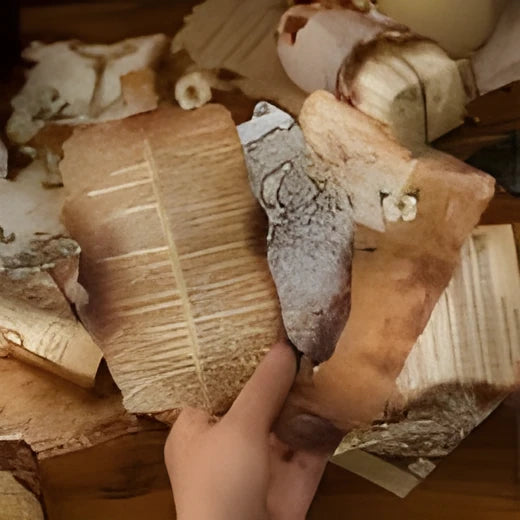 Burnt paper fragments with irregular edges and distressed texture for craft projects