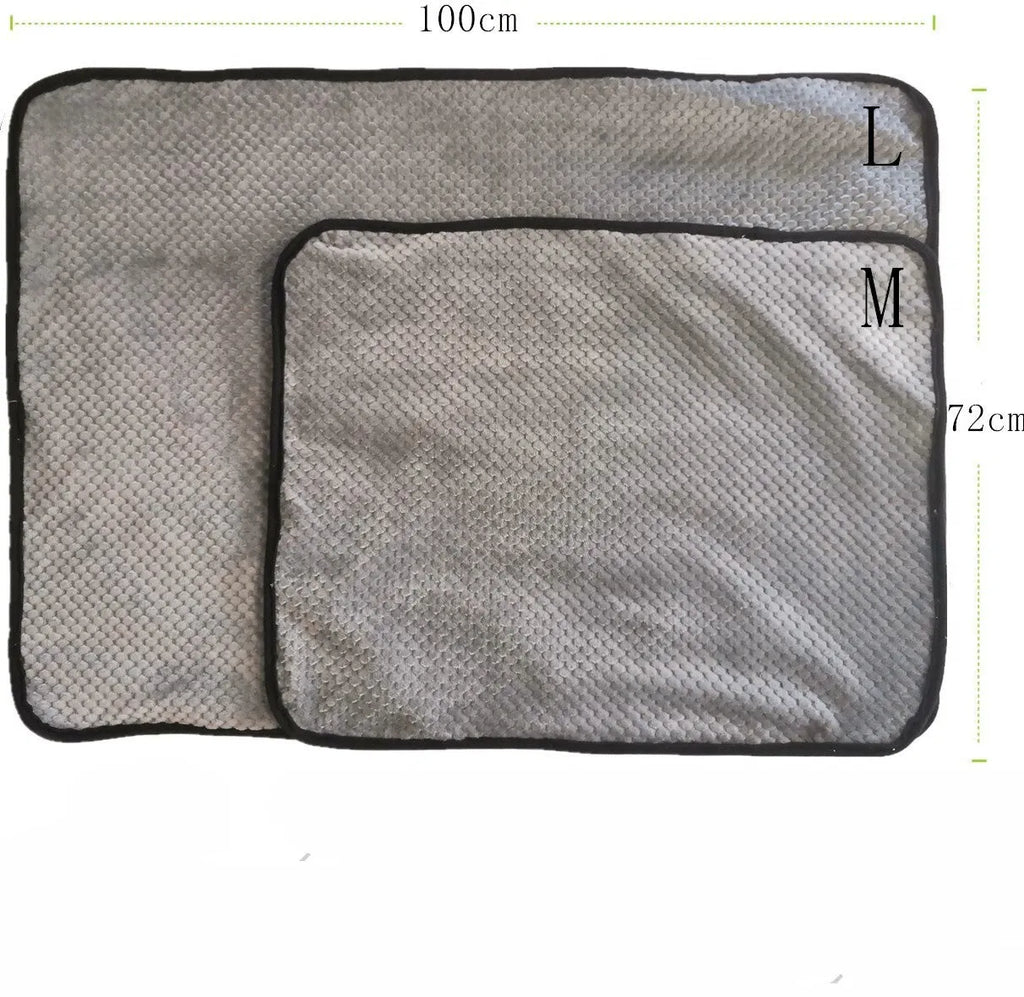 Reusable dog urine absorbent pad in grey, size L 100x72cm, made from polyester fabric for indoor pet training