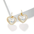 Gold-coloured alloy clip-on earrings with natural style design and metal decorative elements for women