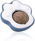 Blue, green, and pink natural vine catnip balls for feline dental cleaning and play