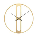 Round metal wall clock with 50 cm diameter in black or gold finish