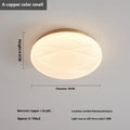 Modern light luxury cream copper round ceiling lamp with low voltage 36V for bedroom