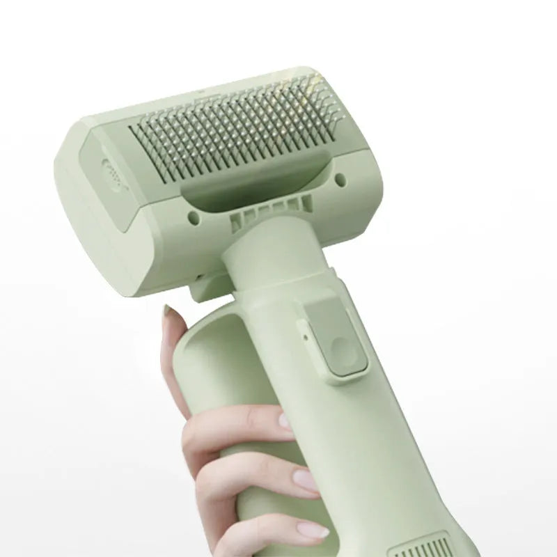 Multifunctional pet beauty cleaner 70W with PVC construction and six grooming attachments in bean green