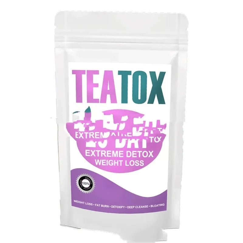 Assortment of herbal tea bags for a 28-day women's beauty and body wellness programme.