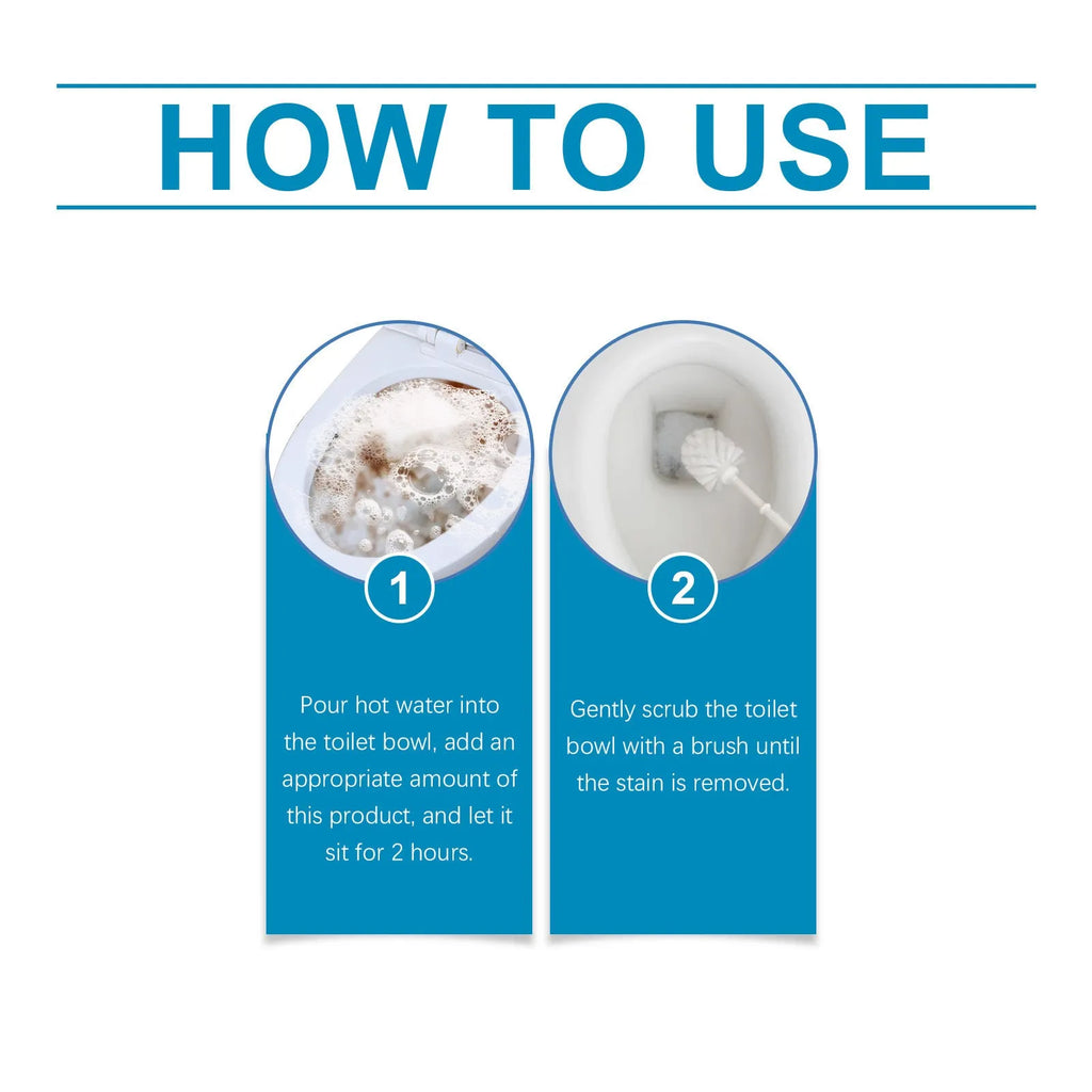 Pack of toilet bowl cleaning powder showing four individual 30g sachets, total 120g.