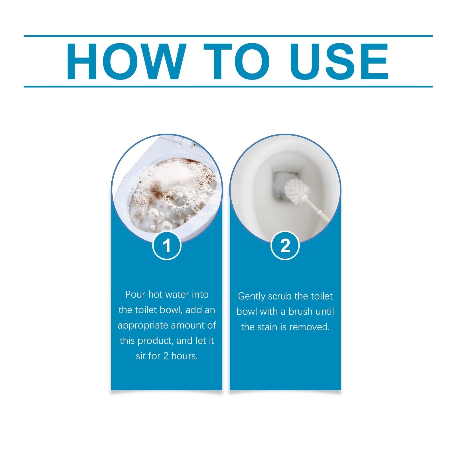 Pack of toilet bowl cleaning powder showing four individual 30g sachets, total 120g.