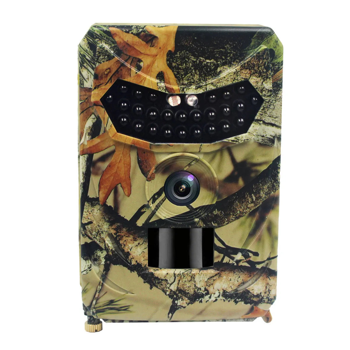 Yellow brown 16MP hunting game camera with infrared night vision and waterproof housing
