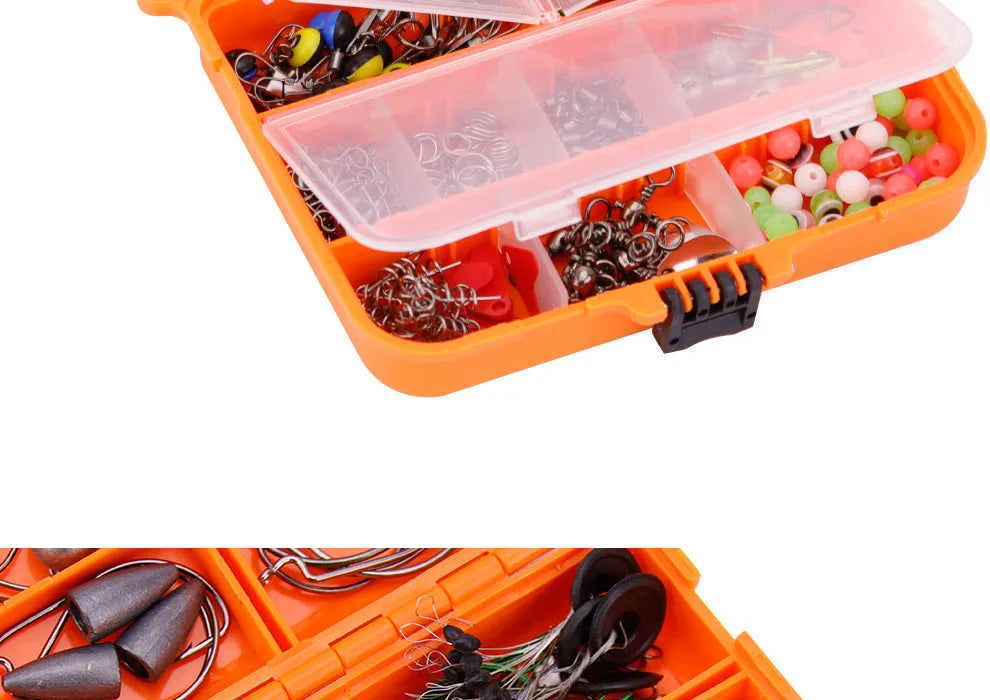 Weihe 257 pieces lure fishhook accessories suit in ABS tackle box for fishing