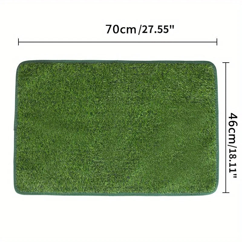 Artificial grass dog toilet training mat with washable base in three size options