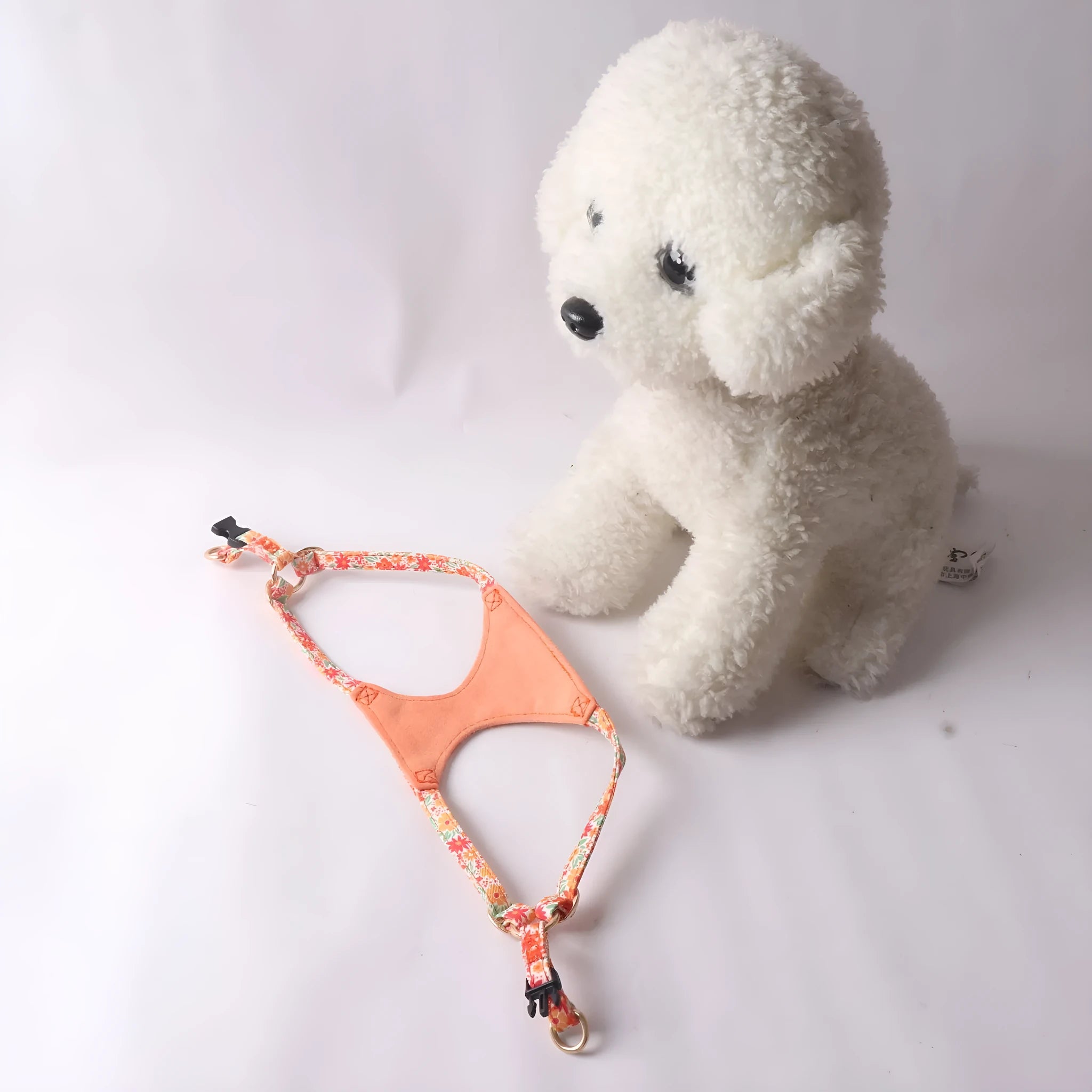 Floral series dog harness and leash set in cloth material with multiple colour options