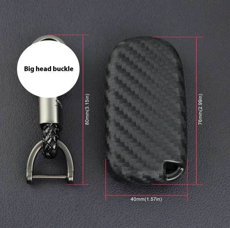 Silicone carbon fibre pattern key case for Dodge Chrysler Fiat car keys