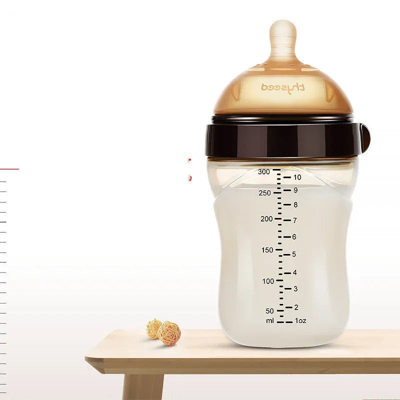 Wide caliber PPSU silicone baby feeding bottle 240ml 300ml with age-stage teat for newborns and toddlers