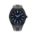 Men's stainless steel business watch with frosted case and luminous markers in silver, gold or black