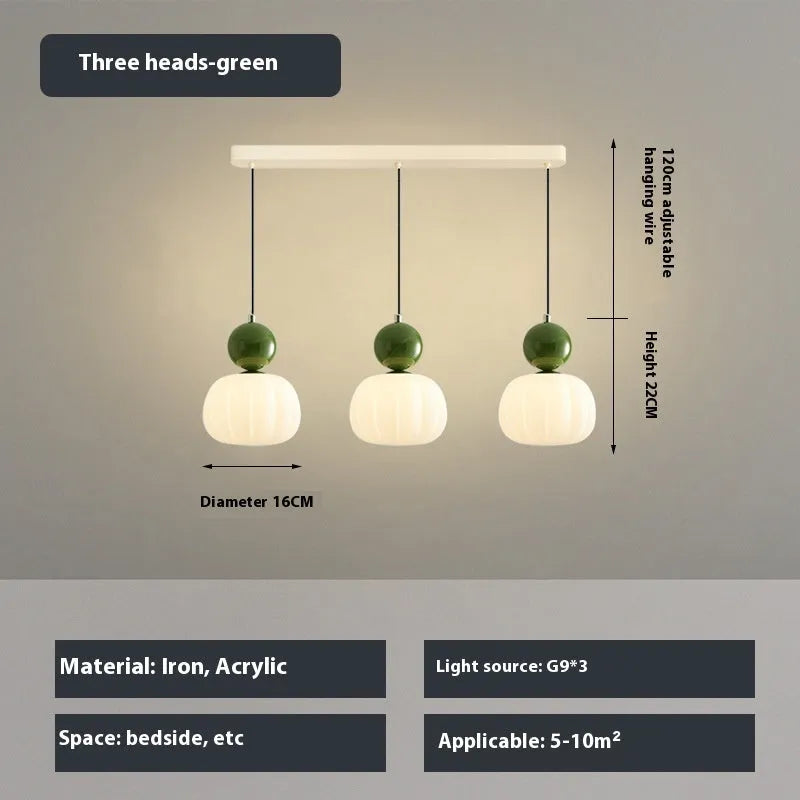 Nordic style pumpkin chandelier ceiling light fixture with alloy construction in single head design