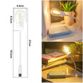 USB rechargeable folding night light with tungsten filament LED bulb in folded and unfolded positions