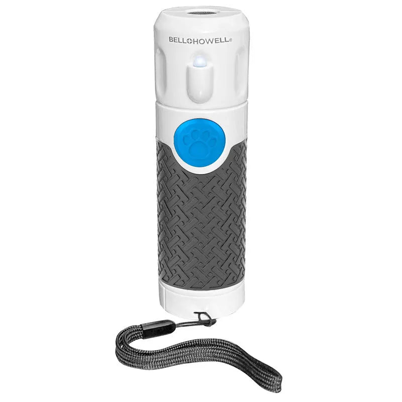 White handheld ultrasonic dog trainer for bark control and behaviour correction