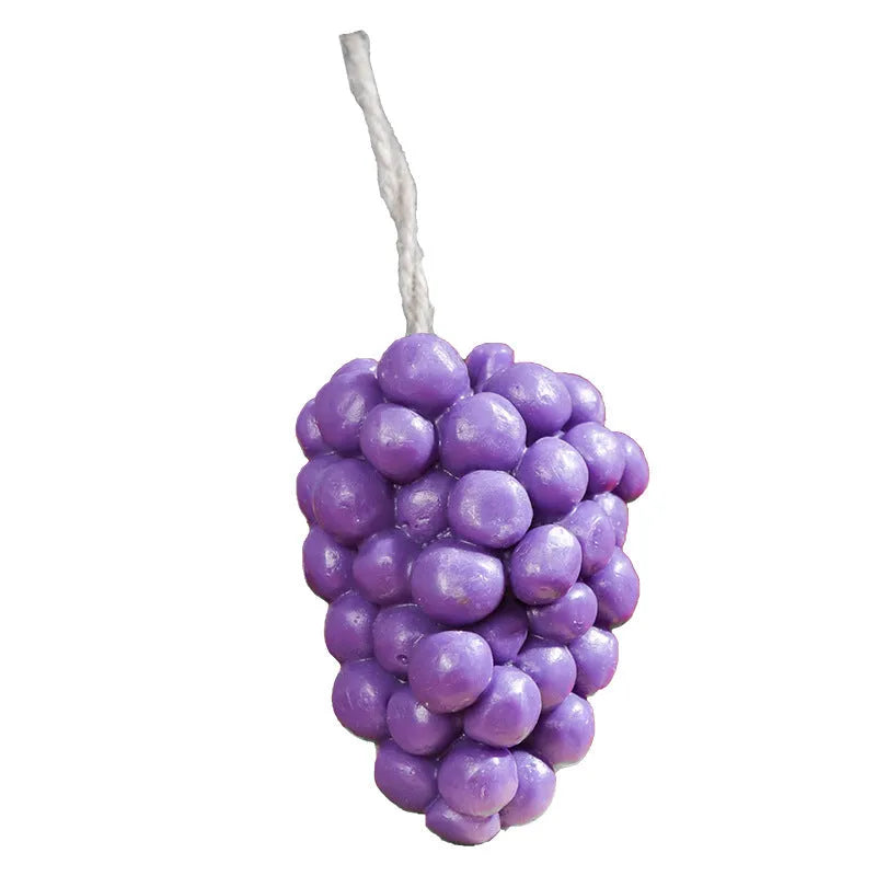 Grape cluster shaped handmade soap bar in purple or green colour, 80g weight