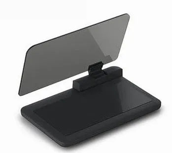 Car windscreen navigation display smartphone holder with organic glass panel and reflection film kit