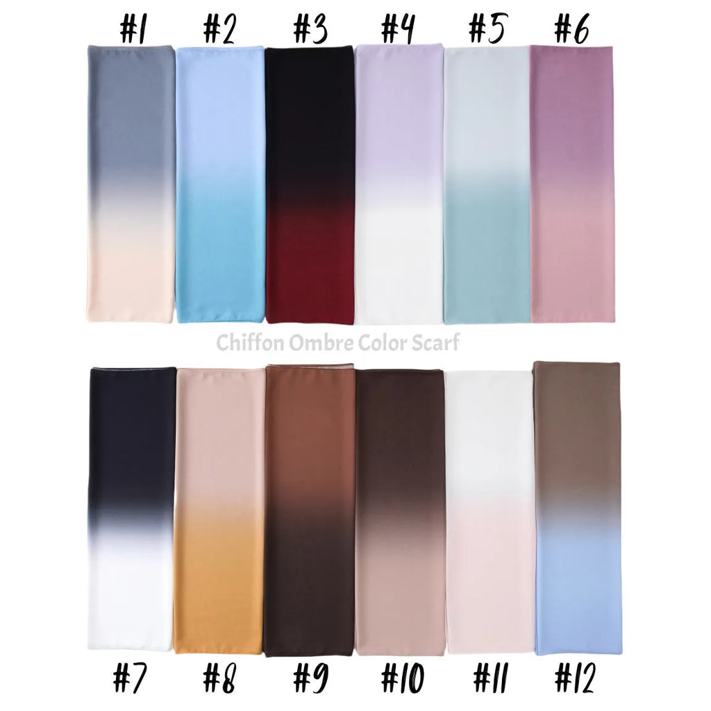 Women's lightweight chiffon scarf with bubble towel texture in various colour options