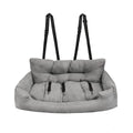 Gray cloth car dog rear trunk double seat pet cushion mat for vehicle interior protection
