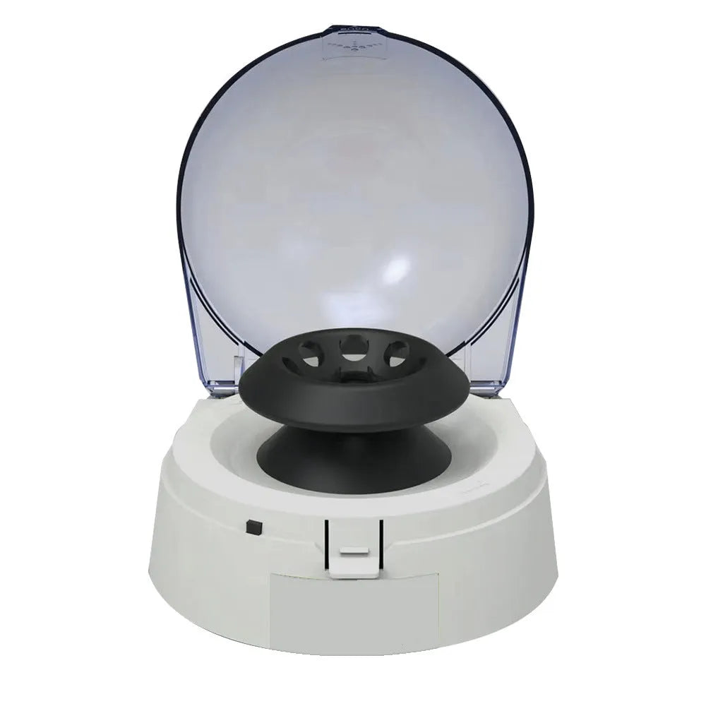 Mini laboratory centrifuge with compact benchtop design and 7000 RPM capacity