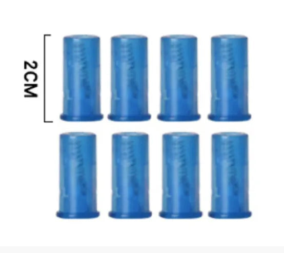 Alloy hand small gun simulation toy model in PA/nylon, sky blue colour, on display