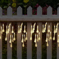30 LED solar-powered water drop shaped string lights on a 6.5m cable for outdoor garden use.