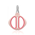 Blue pet nail clipper with positioning round hole and non-slip handle