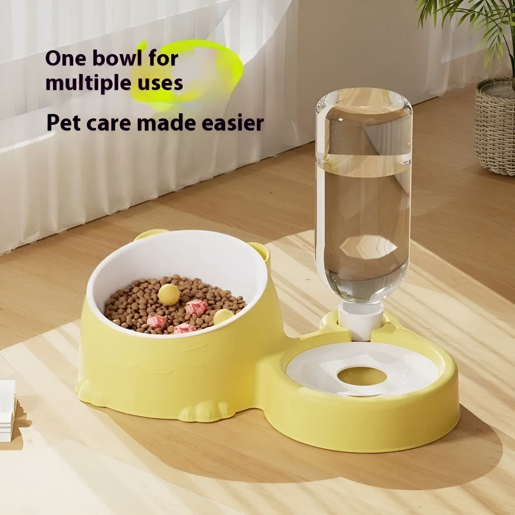 Double bowl automatic drinking pet water basin for cats in plastic with four colour options