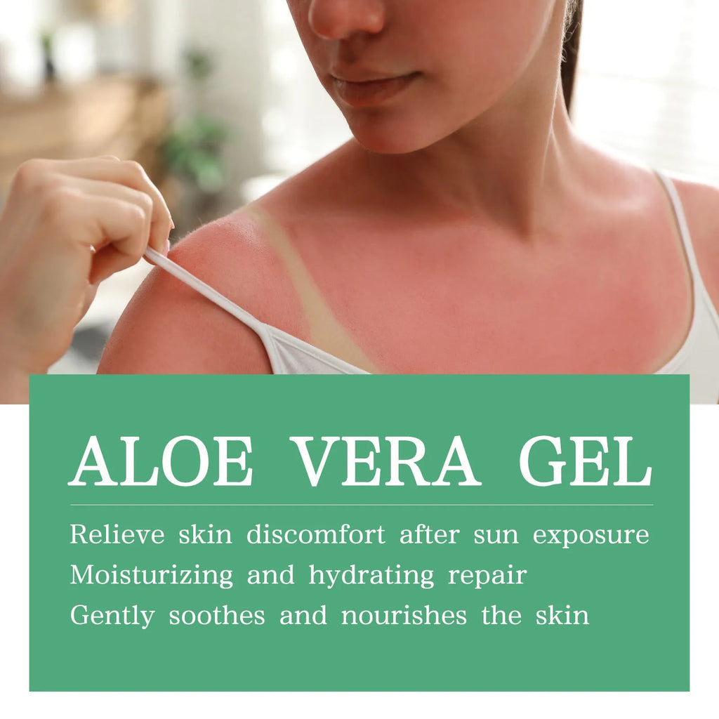 Tanning cream and aloe vera gel set in black packaging for intensive tanning and after sun repair.