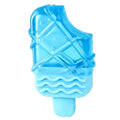 Set of three water-filled ice cold dog toys: pacifier, popsicle and ring styles for summer cooling