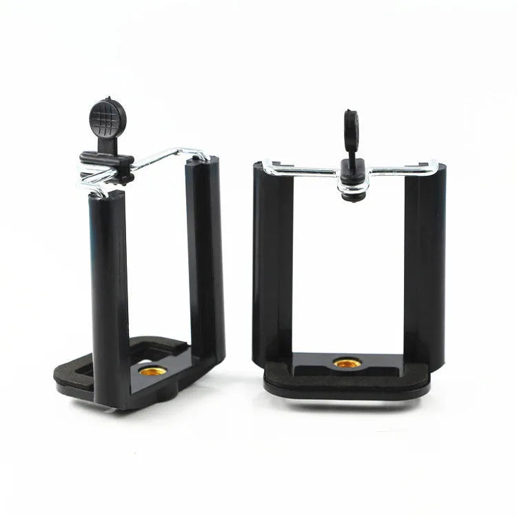Black plastic U-clip mobile phone car mounting bracket for dashboard or windscreen