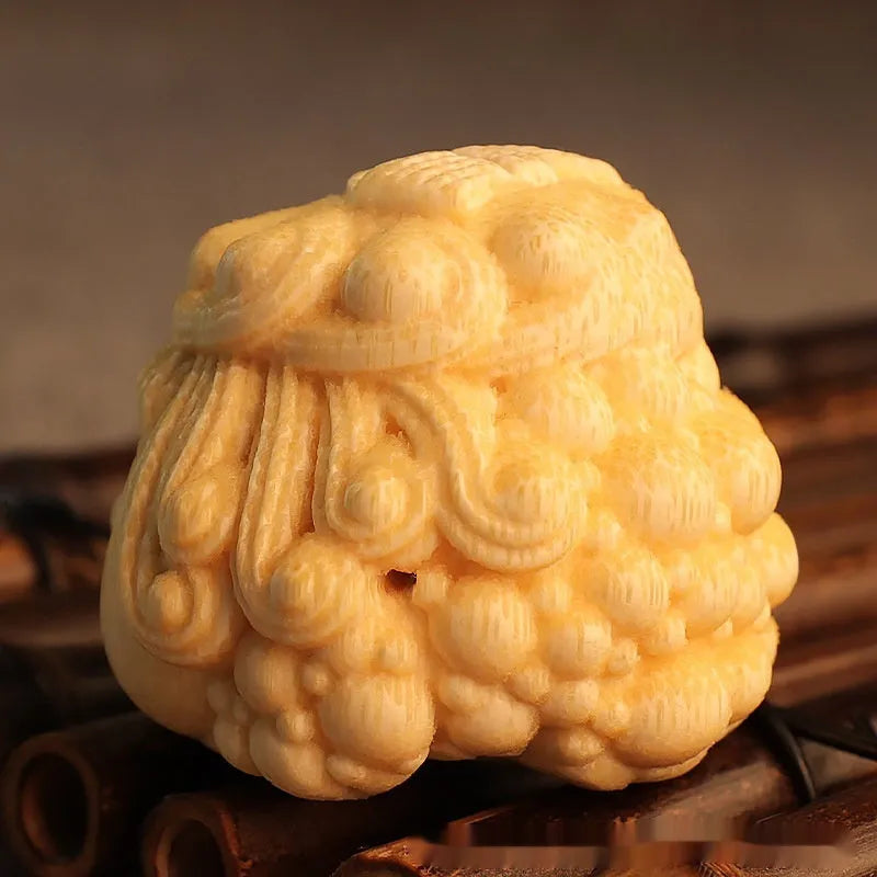 Solid bamboo golden toad Princess ornament 5.0cm for household decoration