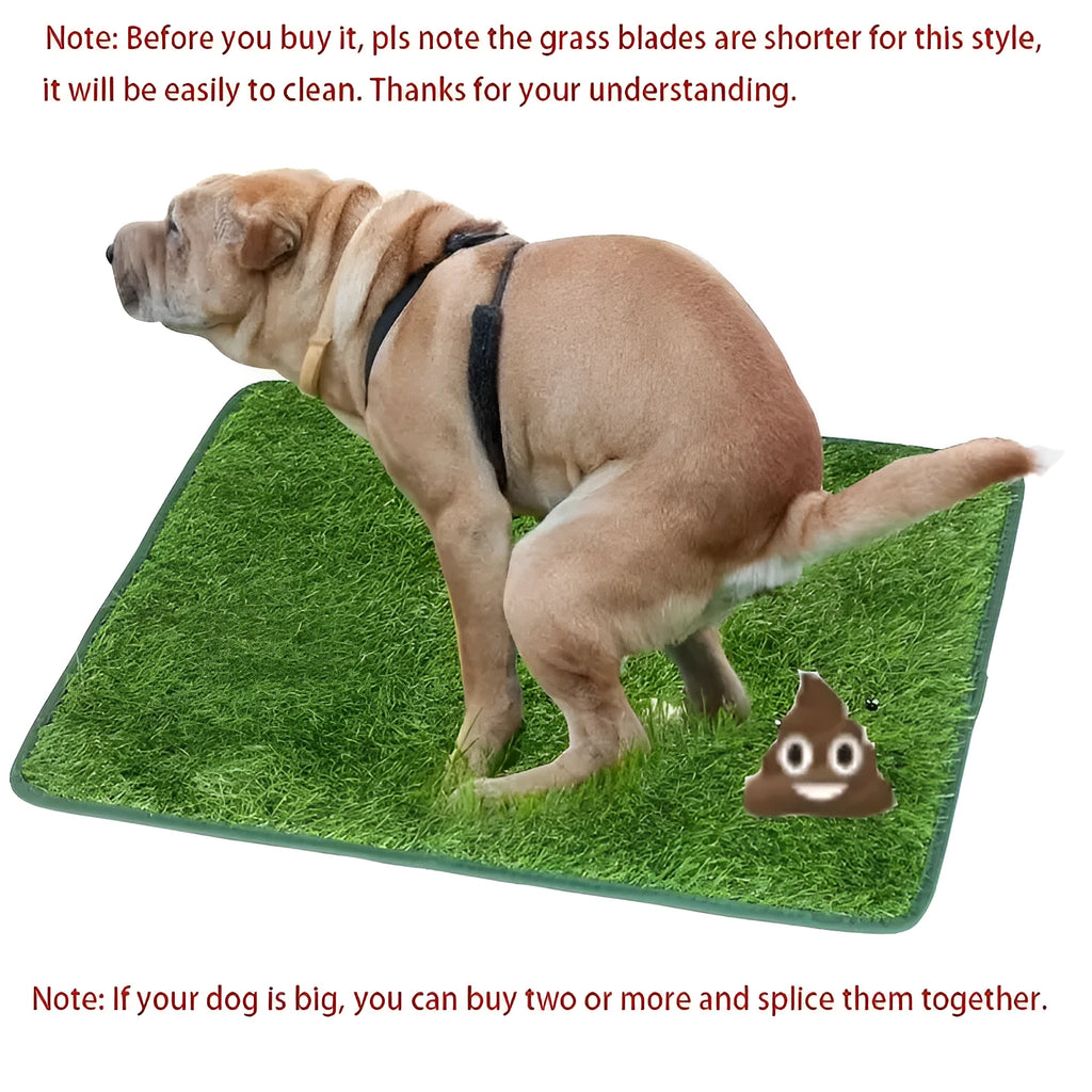 Artificial grass dog toilet training mat with washable base in three size options