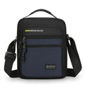 Men's waterproof nylon crossbody bag in green colour with polyester lining and sewing thread detail