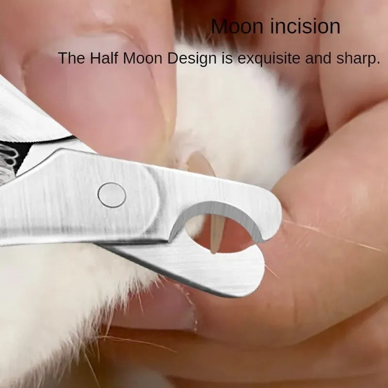 Professional silver stainless steel pet nail clipper for dog and cat grooming