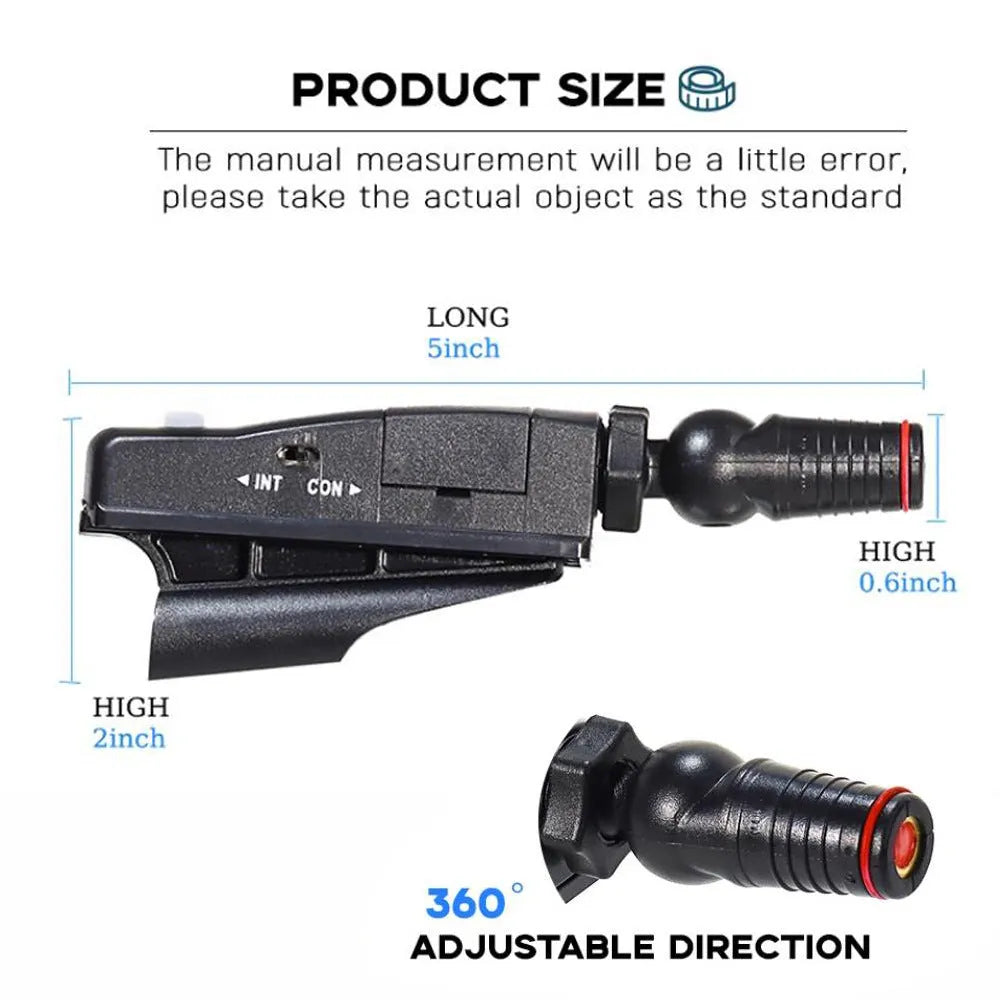 Black golf laser aiming instrument attached to putter for alignment practice
