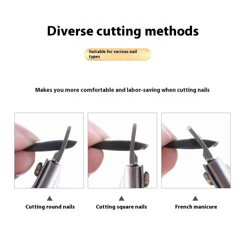 Titanium French nail scissors with U-shaped cutting edge in electrophoresis black colour option