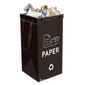 Blue 40-litre plastic handbag-style garbage bin with dimensions 30cm by 50cm by 30cm.